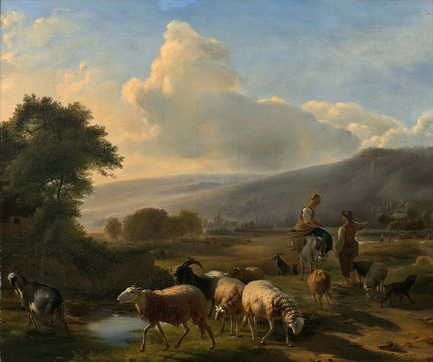 Balthasar Ommeganck - Pastori con il loro gregge in un paesaggio forestale